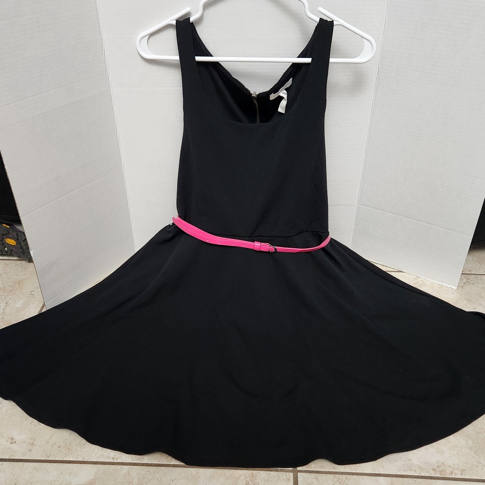 Aeropostale Black Dress with Pink Belt